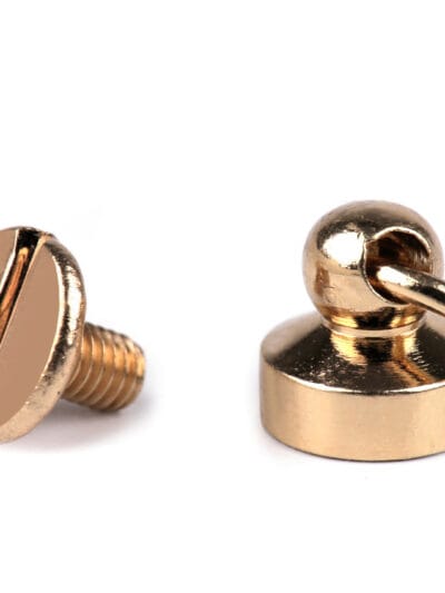 Twisted rivet with handle - gold