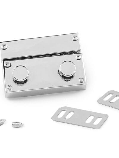 Handbag clasp with screw buttons - silver (Kopia) (Kopia) (Kopia)
