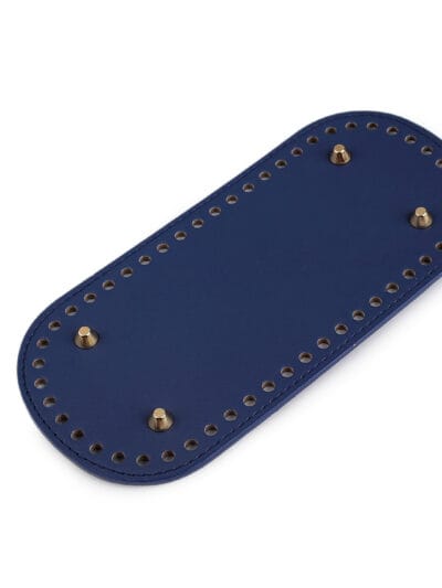 Oval eco-leather bag base 10x22 cm - blue (Kopia)
