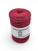 Flat polyester cord 3 mm - raspberry