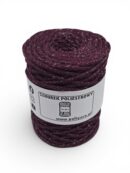 Sznurek poliestrowy płaski 5 mm GLITTER - śliwka + złoto
