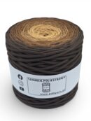 Sznurek poliestrowy płaski 5 mm ombre - 250 m - czekolada/czekolada mleczna/toffi