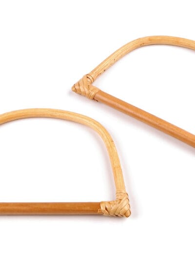 Bamboo bag handles 12x18 cm - 2 pcs - light bamboo