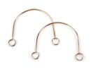 Golden Metal Bag Handles with Rings - 2 pcs