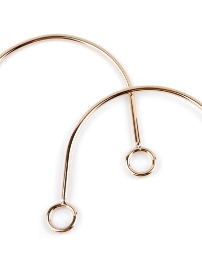 Golden Metal Bag Handles with Rings - 2 pcs