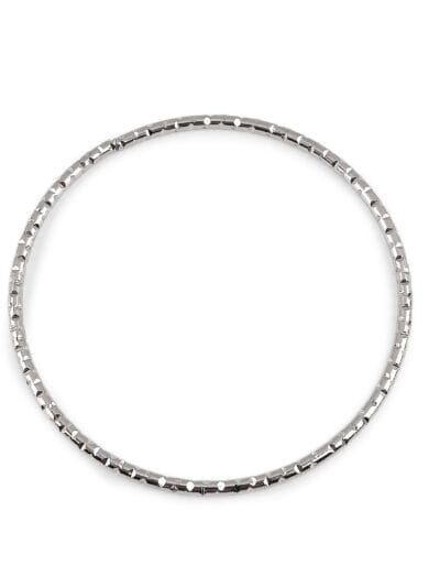 Silver decorative metal bag rings. 13.5 cm. Set of 2.