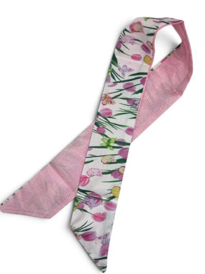 Bag Scarf - Pink Flowers