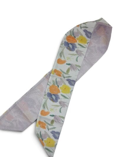Necktie for bags - pastel lavender flowers