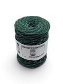 Sznurek poliestrowy płaski 5 mm GLITTER - butelkowa zieleń + złoto