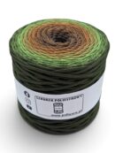 Flat Polyester Ombre Cord 5 mm - 250 m - Khaki/Matcha/Milk Chocolate/Chocolate