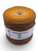 Flat Polyester Cord 5 mm Ombre - 250 m - Milk Chocolate/Cinnamon/Toffee